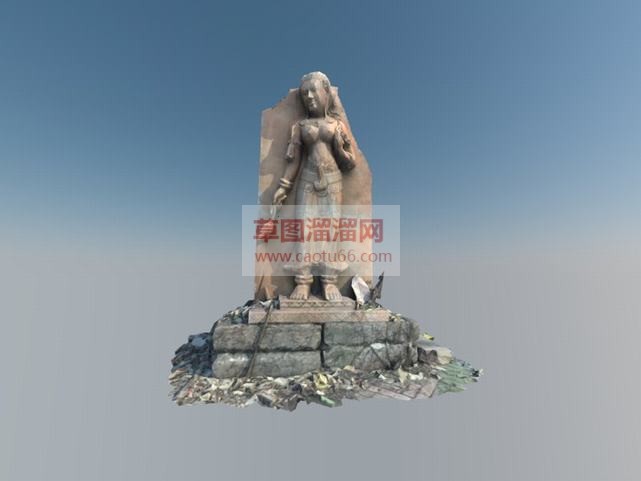欧洲人物雕塑SU模型