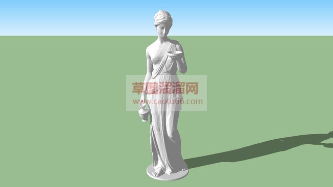 欧式女人雕塑SU模型