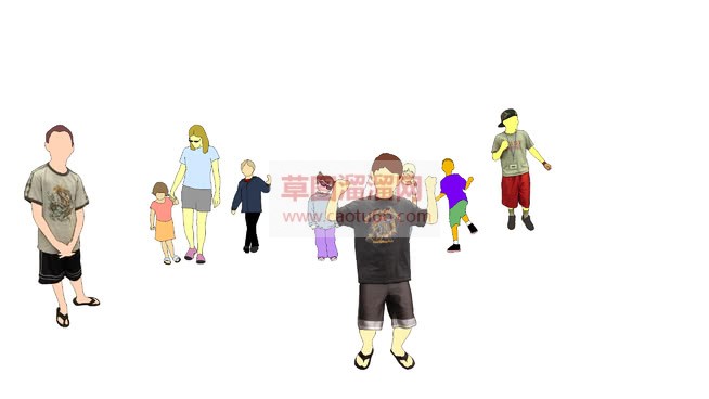 画2D人物SU模型