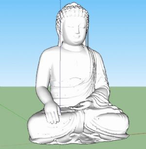 释迦牟尼佛像SU模型