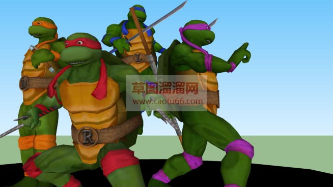 忍者神龟人物SU模型