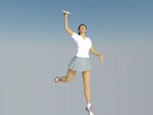 羽毛球运动员SU模型