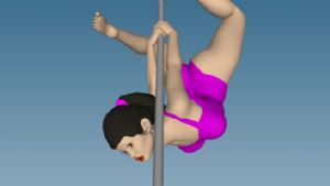钢管舞女子美SU模型 免费sketchup模型下载
