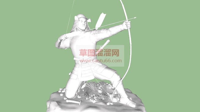 日本武术射箭SU模型