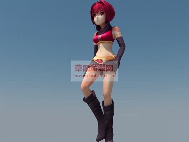 3D卡通美女SU模型