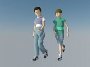 3D小男孩人SU模型