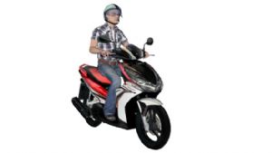 建模摩托车骑SU模型