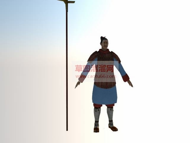 兵马俑古代士SU模型