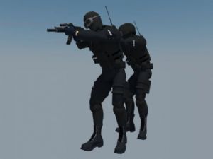 特警官兵士兵SU模型