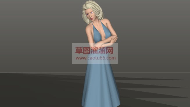 长裙贵妇人美SU模型