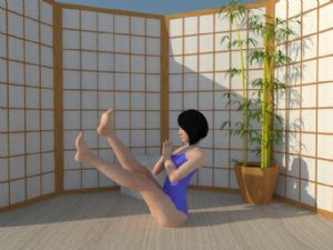 瑜伽女子姿势SU模型