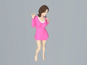 如何画妇女人SU模型