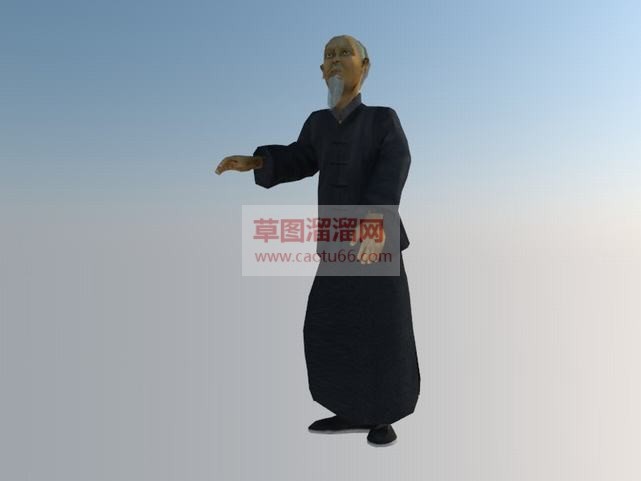 清朝教书先生SU模型