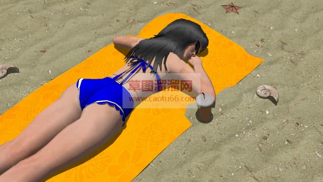 沐浴阳光SU模型