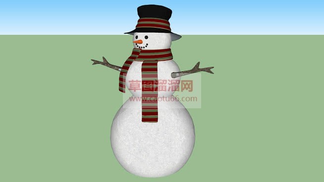 堆雪人SU模型