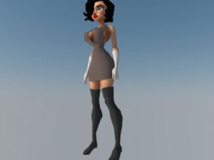 卡通美女人物SU模型