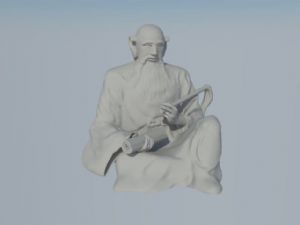 古代人物老人SU模型