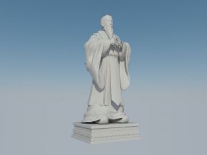 古代人人物雕SU模型
