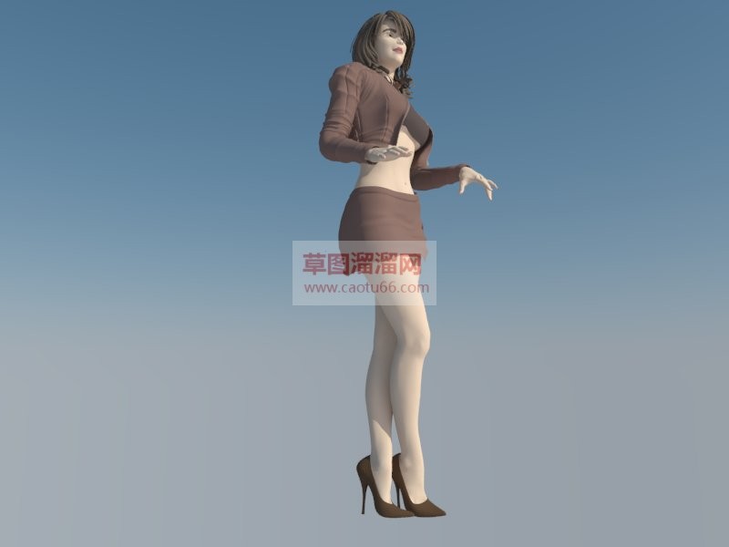 女生美女人物SU模型