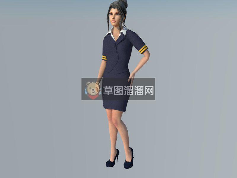3D美女人物SU模型