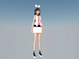 可爱女生女人SU模型 免费sketchup模型下载