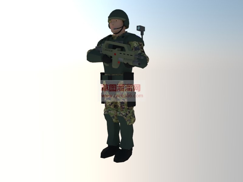 士兵人物SU模型