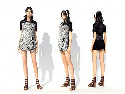 3D美女淑女SU模型