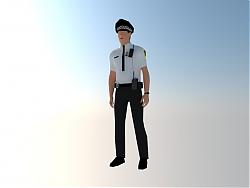 警察保安人物SU模型