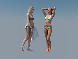 3D美女内衣比基尼SU模型