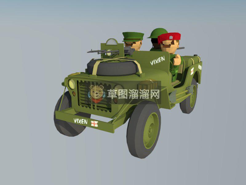 乐高玩具士兵SU模型