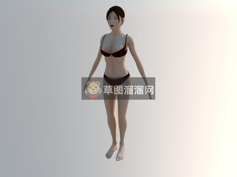 内衣女人SU模型