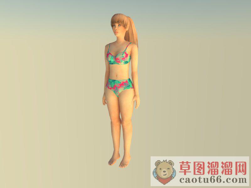 比基尼美女人物SU模型