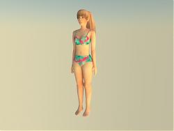 比基尼美女人物SU模型