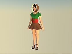 漂亮美女人物SU模型