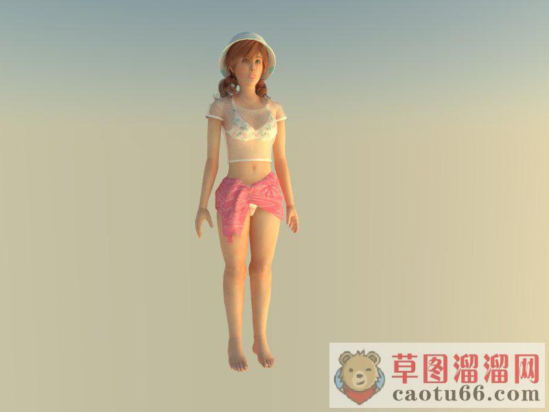 比基尼美女人物SU模型