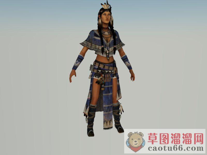 印第安人土著人SU模型