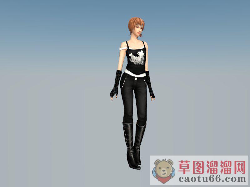 3D时尚美女SU模型