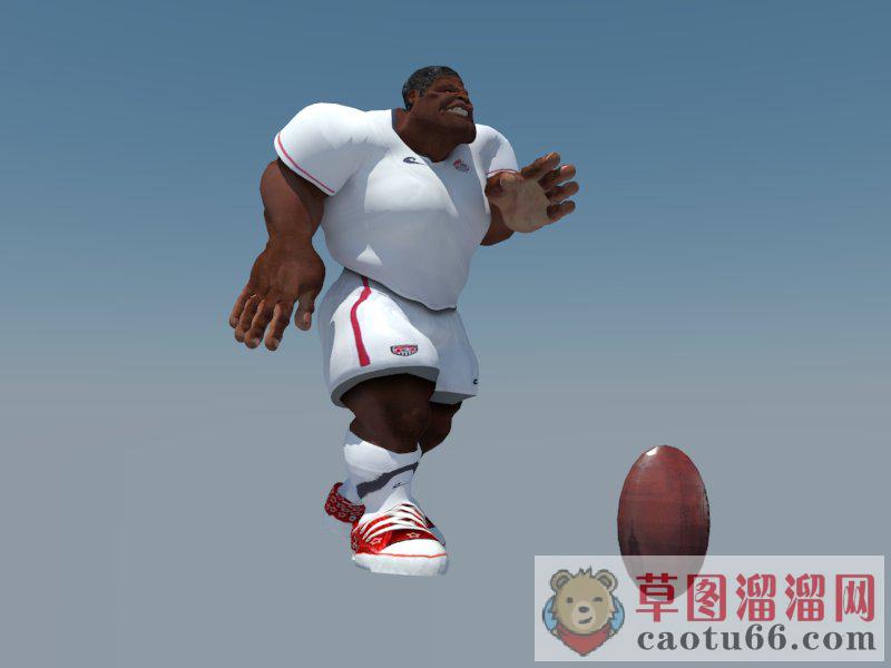橄榄球队员人物SU模型