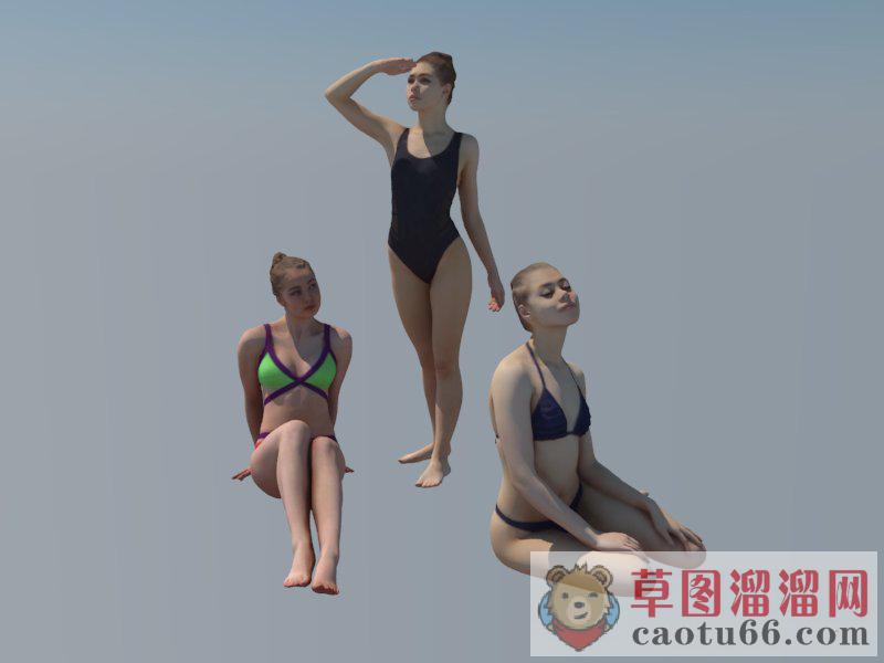 比基尼美女SU模型