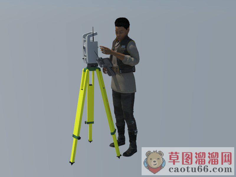 工程勘测人员SU模型
