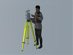 工程勘测人员SU模型