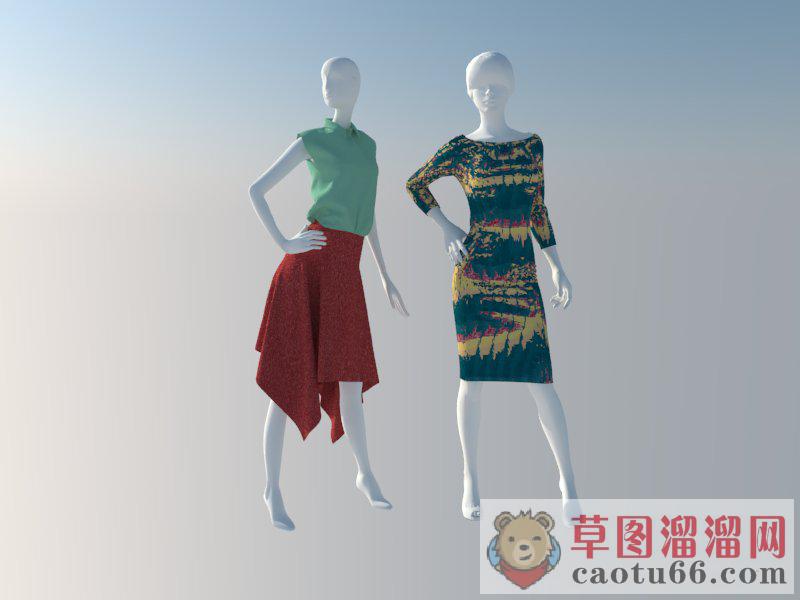 女假人模特SU模型