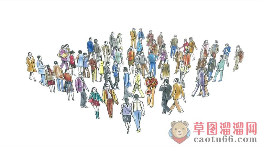 2D彩色人物SU模型