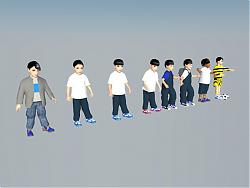 3D小孩儿童SU模型