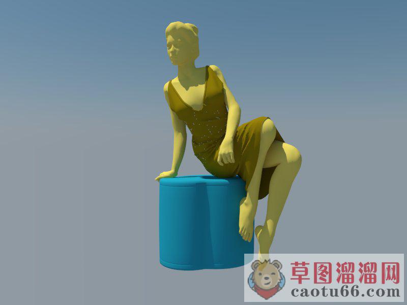 假人女模特SU模型