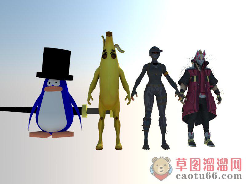 卡通人物香蕉人SU模型