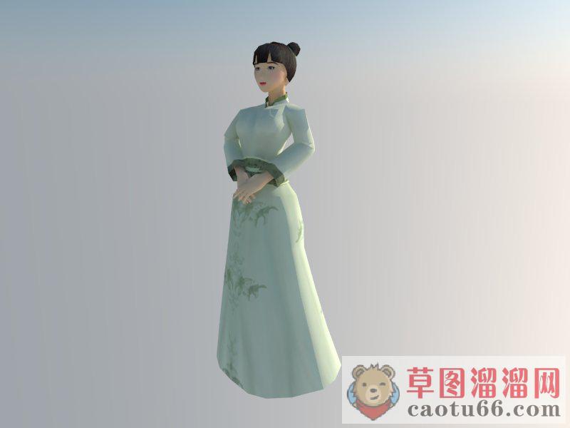 古代女子人物SU模型