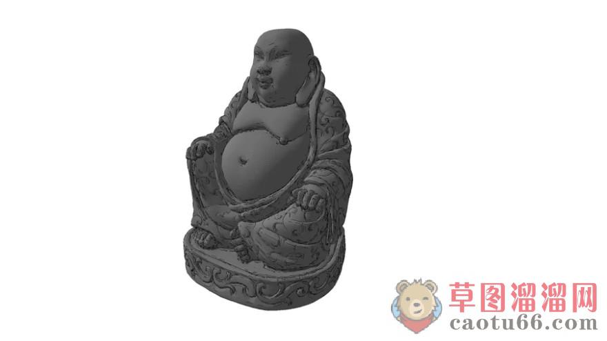 弥勒佛佛像SU模型