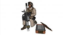 士兵人物火箭筒SU模型
