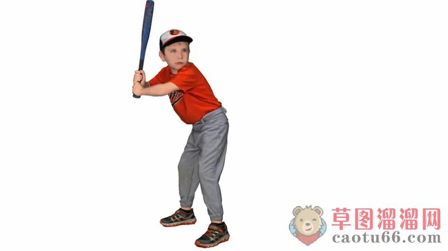 棒球男孩人物SU模型